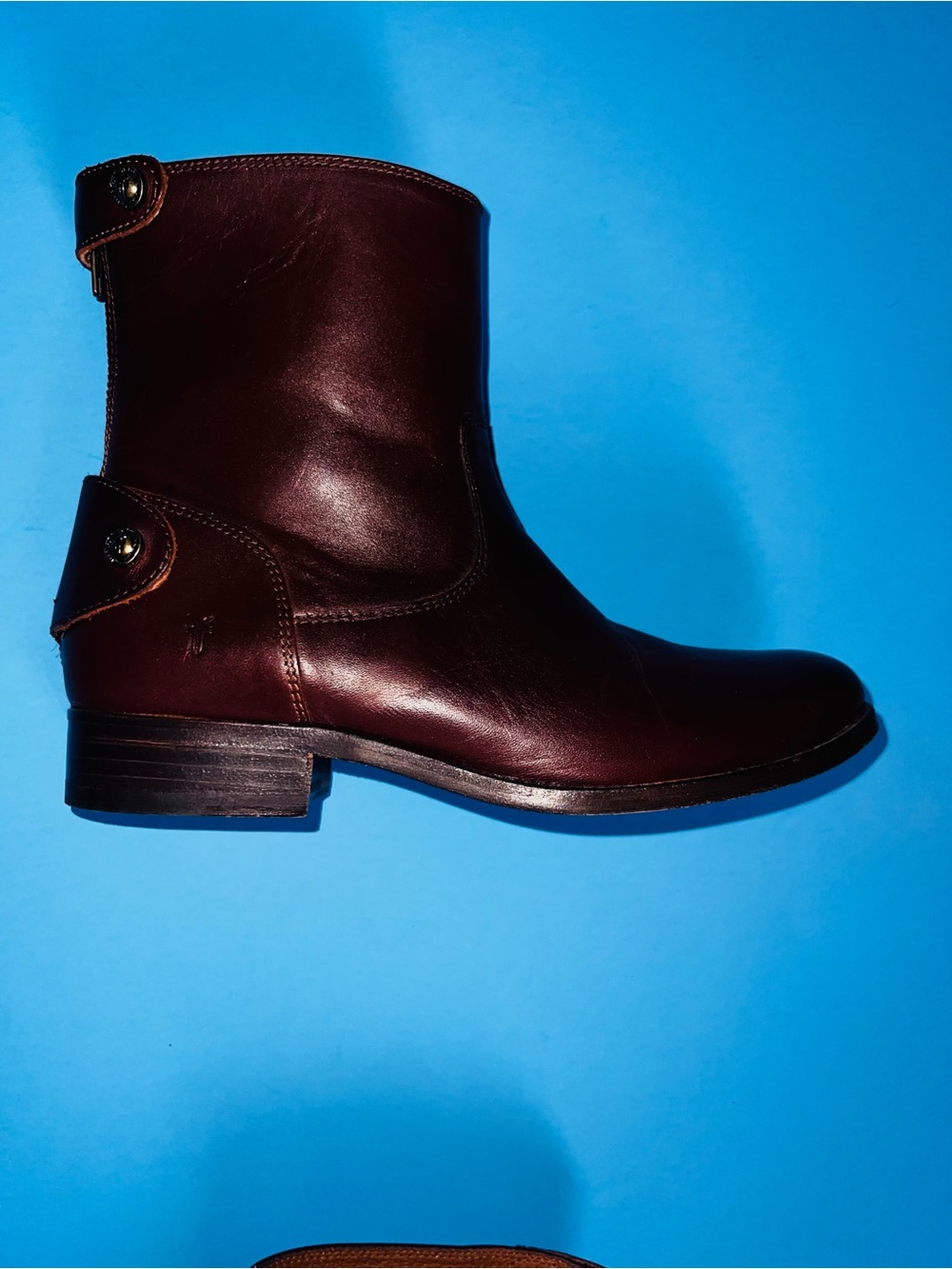 Frye Melissa Button Short 2 Size 7M Redwood Boots - Picture 8 of 9